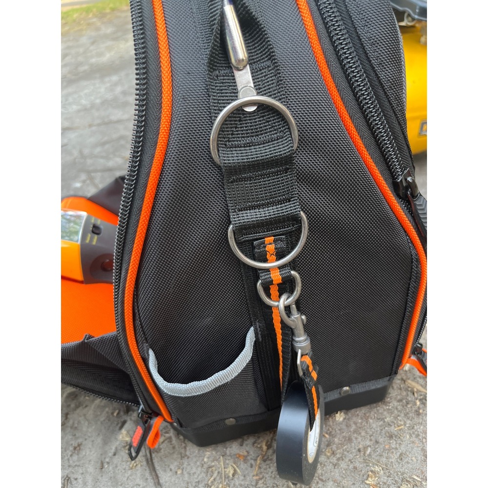 Klein Tools Tradesman Pro Tool Station Backpack Black Orange 1680d Ballistic Bag - Picture 7 of 7